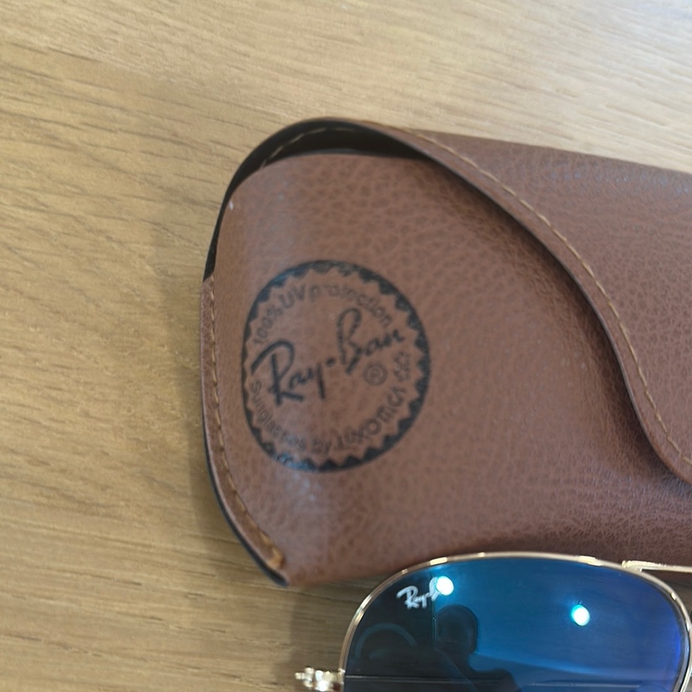 Ray-Ban Blue and Gold Sunglasses - Picture 2 of 6